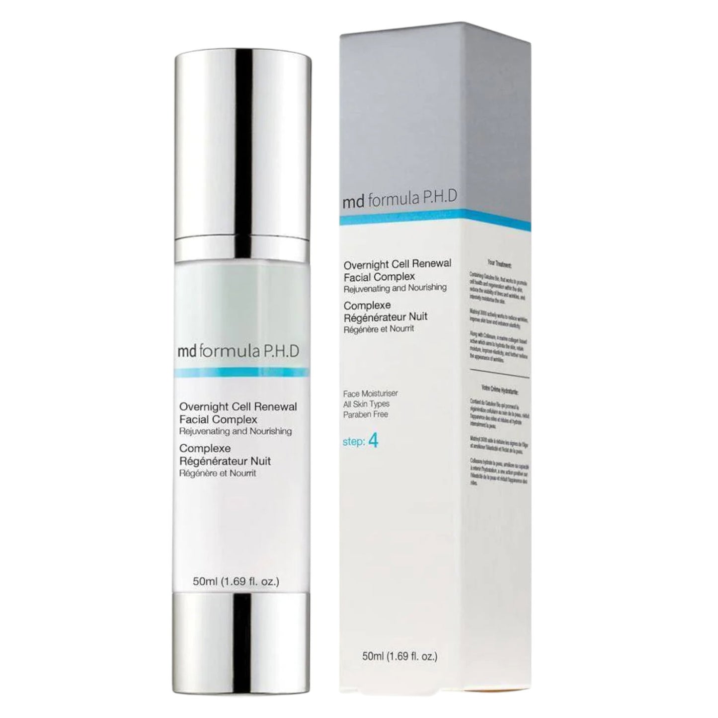 MD Formula P.H.D, Overnight Cell Renewal, Renewal, At Night, Cream, For Face, 50 ml