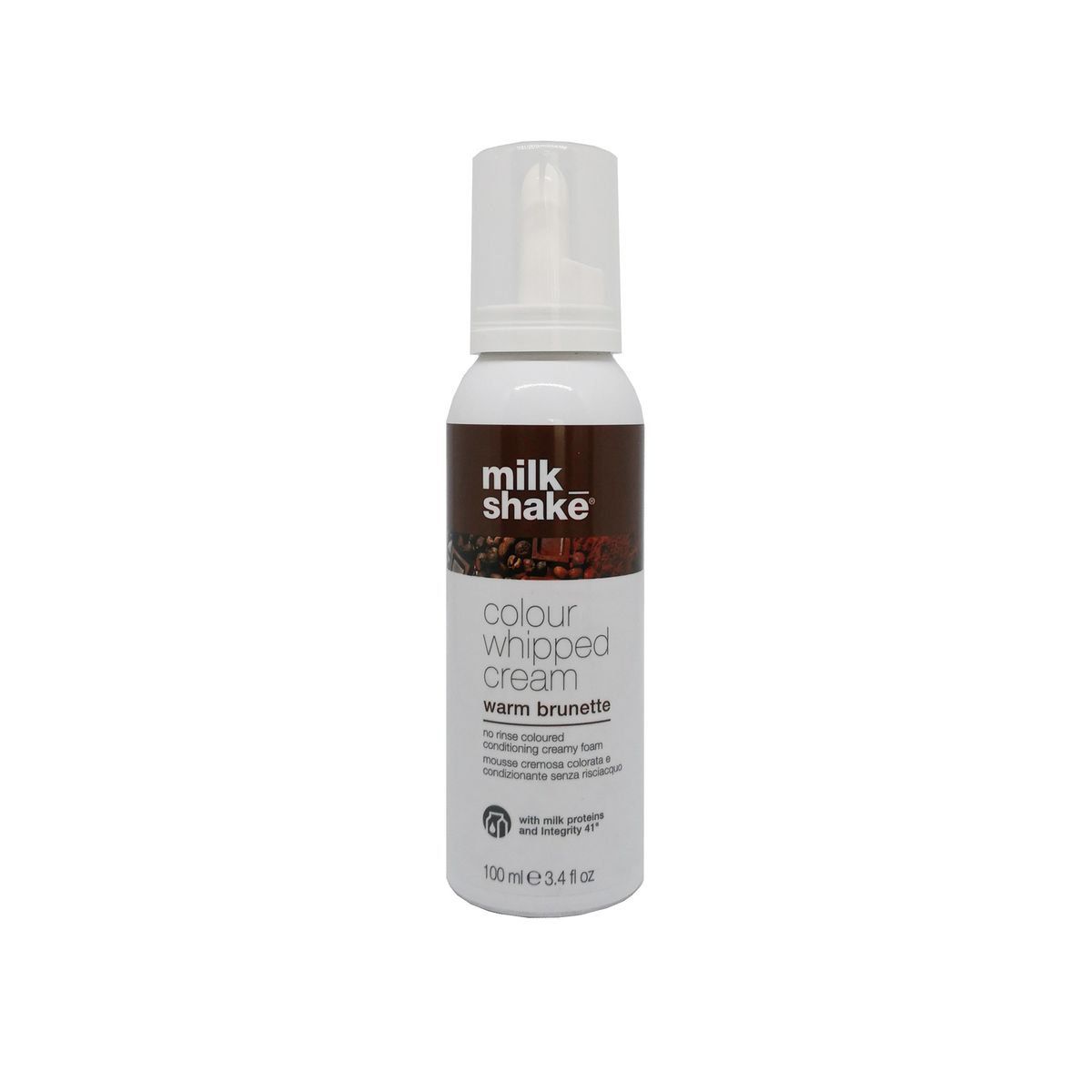Milk Shake, Colour Whipped Cream, Organic Fruit Extracts, Hair Colour Leave-In Mousse, Warm Brunette, 100 ml