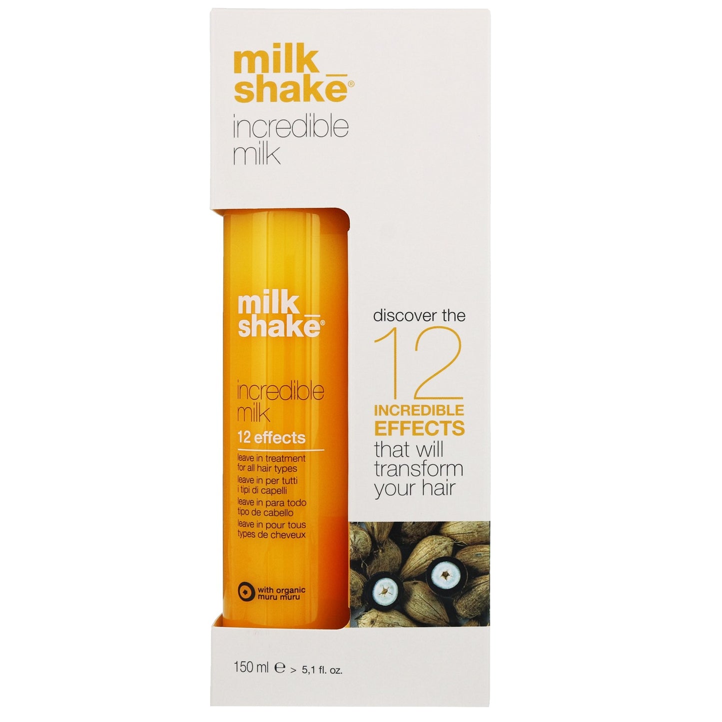Milk Shake, Incredible Milk, Organic Fruit Extracts, Hair Spray Treatment, Repair/Protects/Volume & Shine, 150 ml