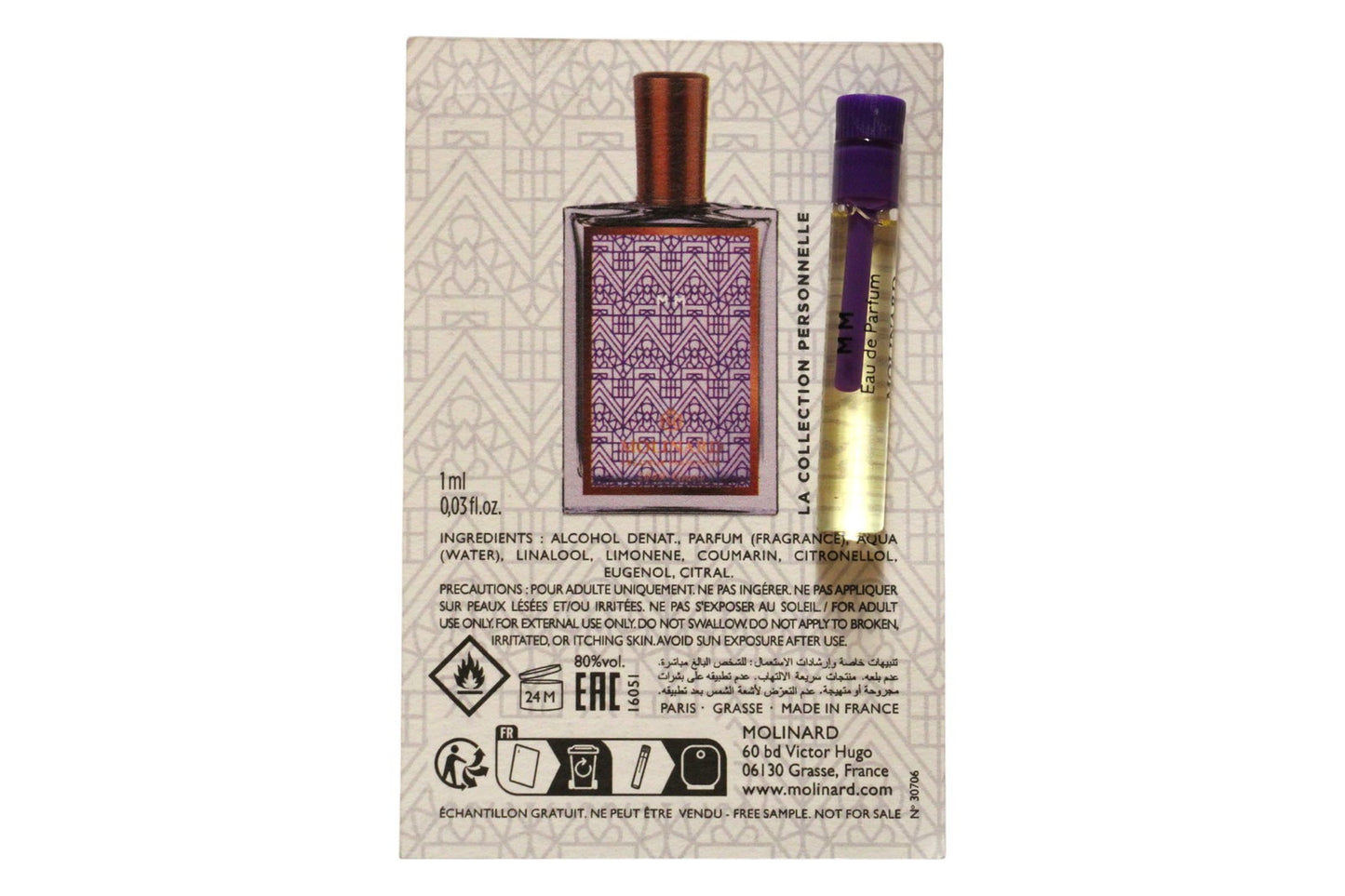 Molinard, Collection Personnelle - MM, Eau De Parfum, Unisex, 1 ml *Vial - view 2