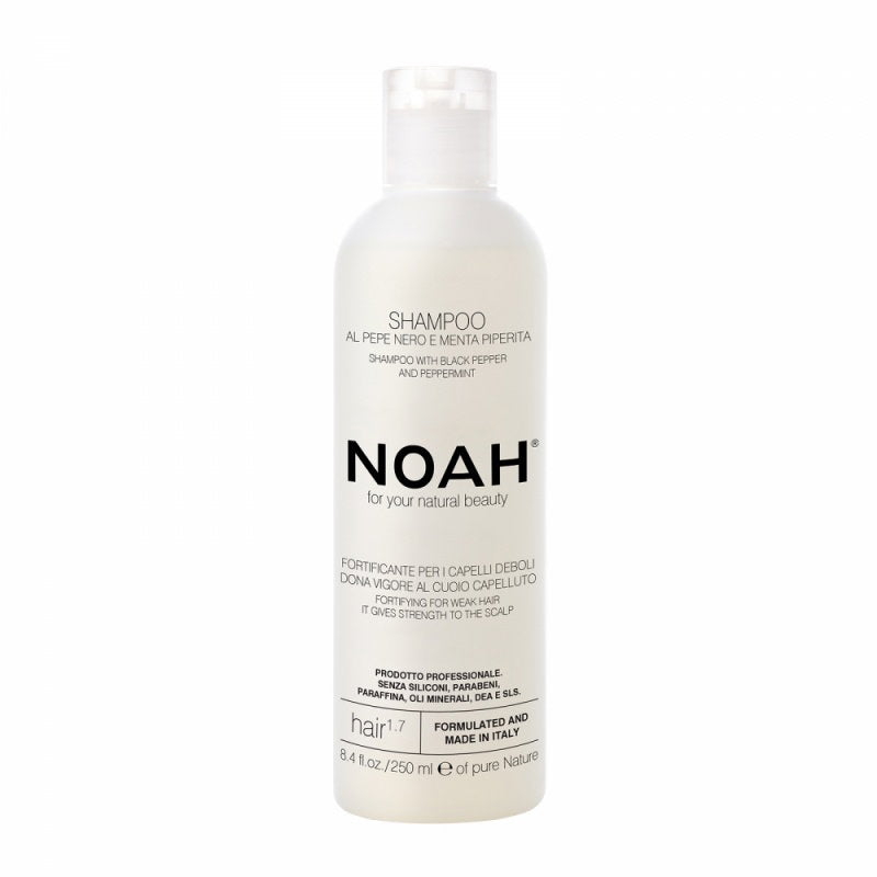 Noah, Natural, Black Pepper & Peppermint, Hair Shampoo, Fortifying, 250 ml