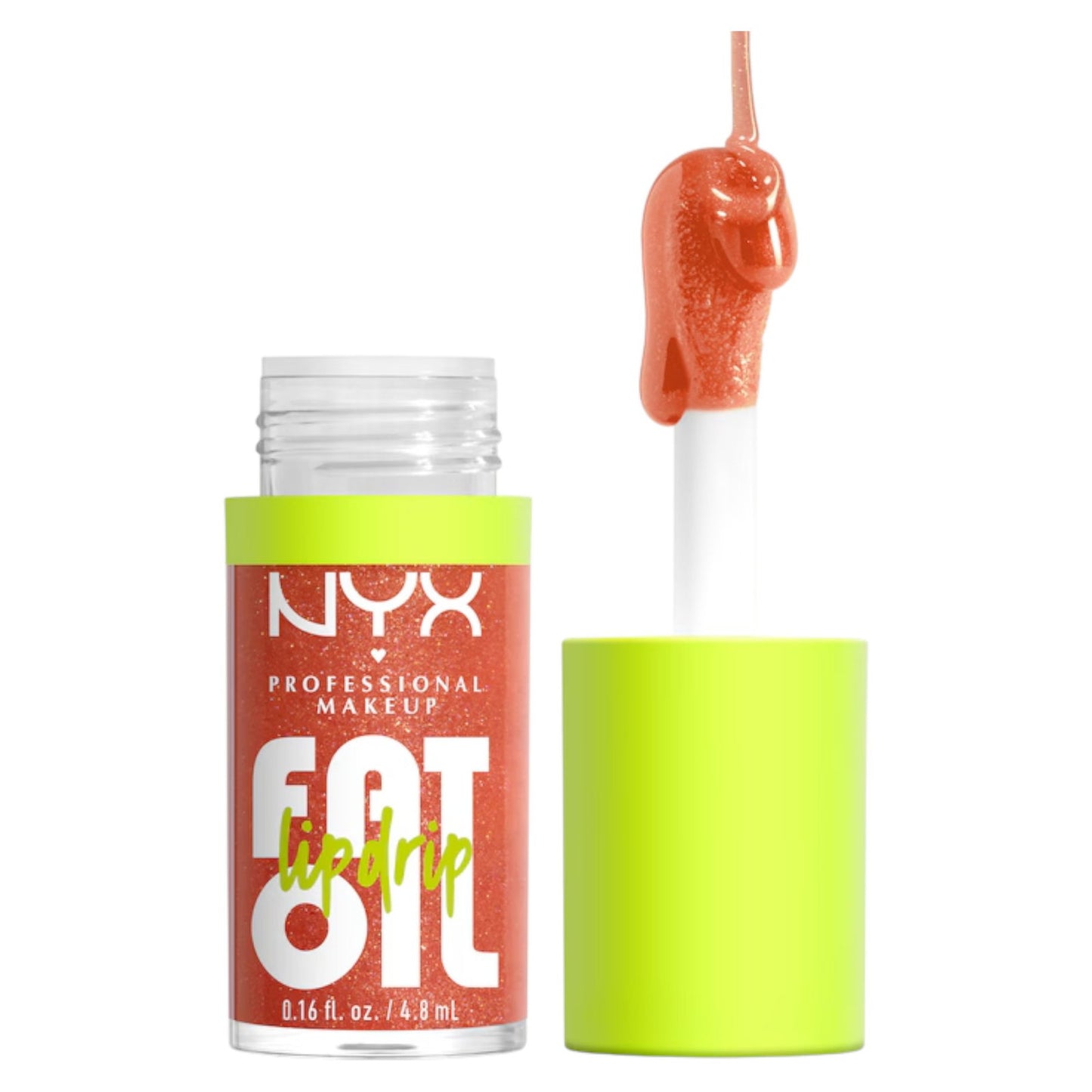 Nyx, Fat Oil Lip Drip, Vegan, High-shine, Lip Oil, Follow Back, 4.8 ml