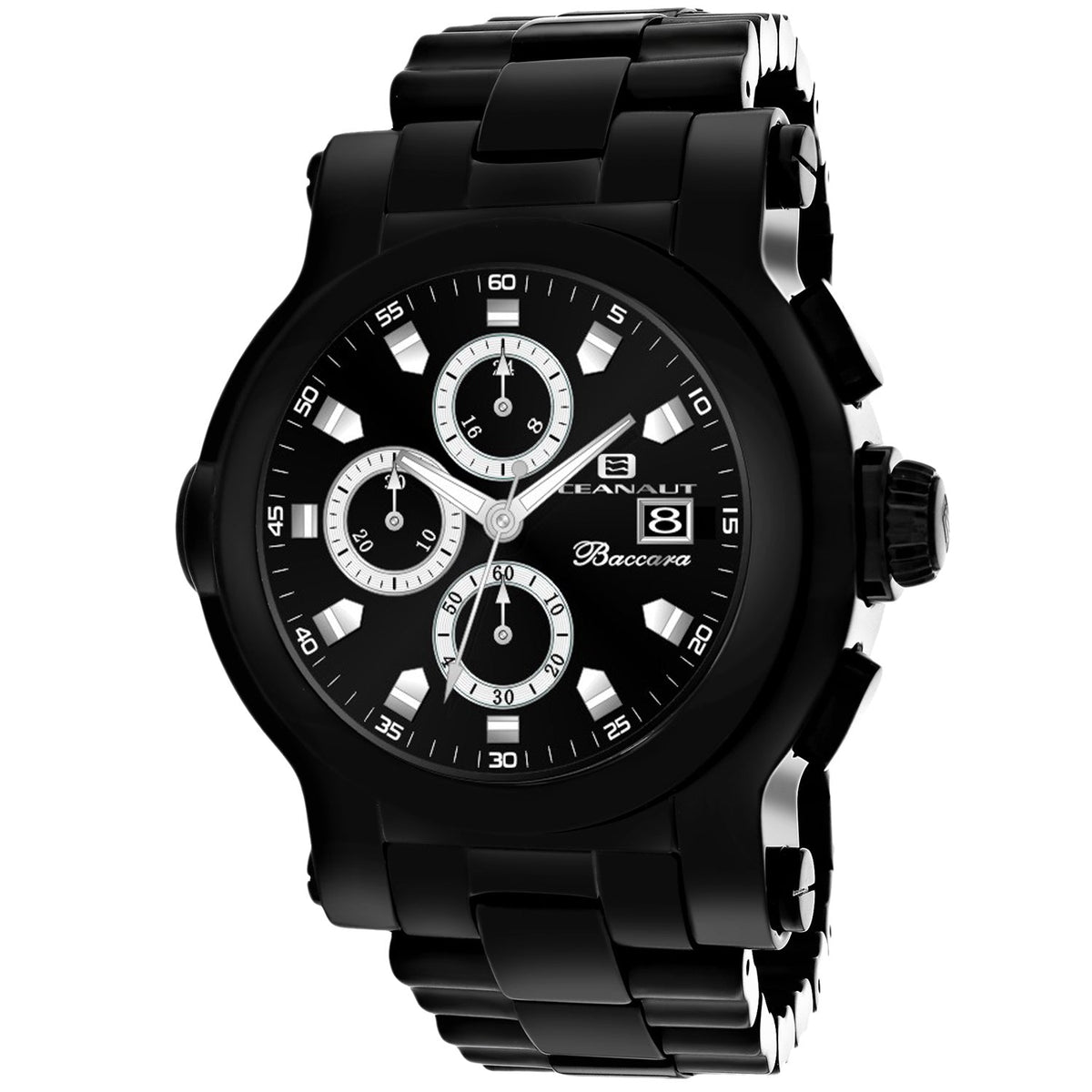 Oceanaut Men's Baccara XL Watch 50mm Black Dial Bracelet