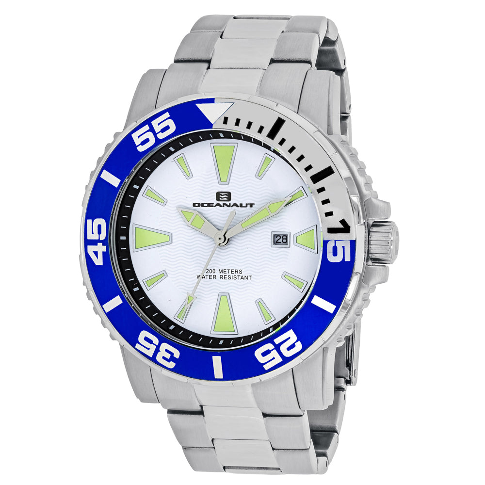 Oceanaut Men's Marletta Watch 48mm White Dial Silver Bracelet