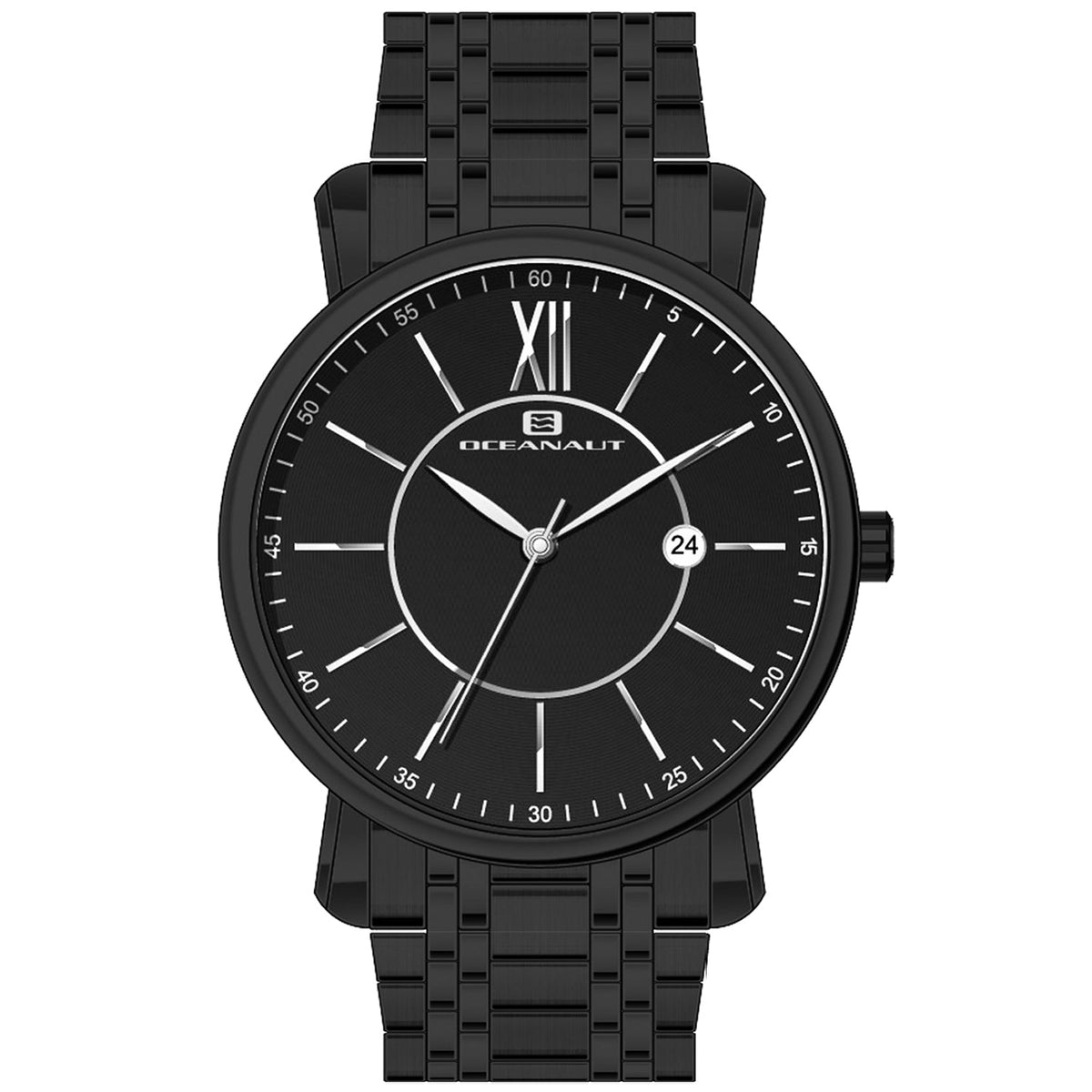 Oceanaut Men's Expedition Watch 46mm Black Dial Bracelet