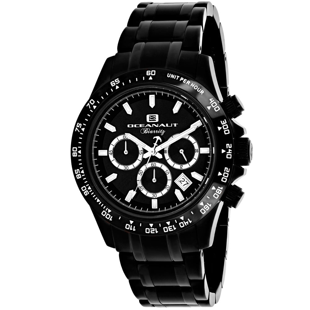 Oceanaut Men's Biarritz Watch 44mm Black Dial Bracelet