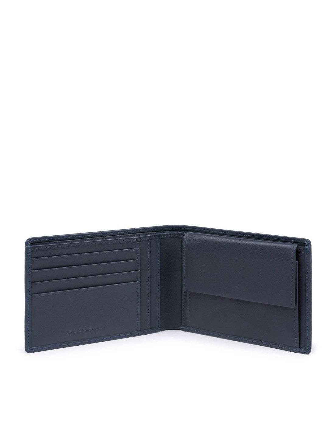 Piquadro, Obidos, Leather Wallet, Coin Holder, Blue, For Men