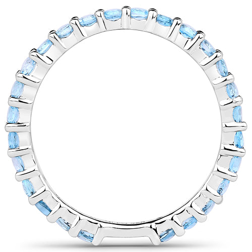 0.94 Carat Genuine Swiss Blue Topaz .925 Sterling Silver Ring