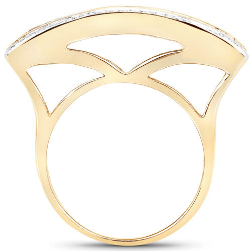 Anillo de Plata de Ley .925 con Zafiro Amarillo Genuino de 1.08 Quilates