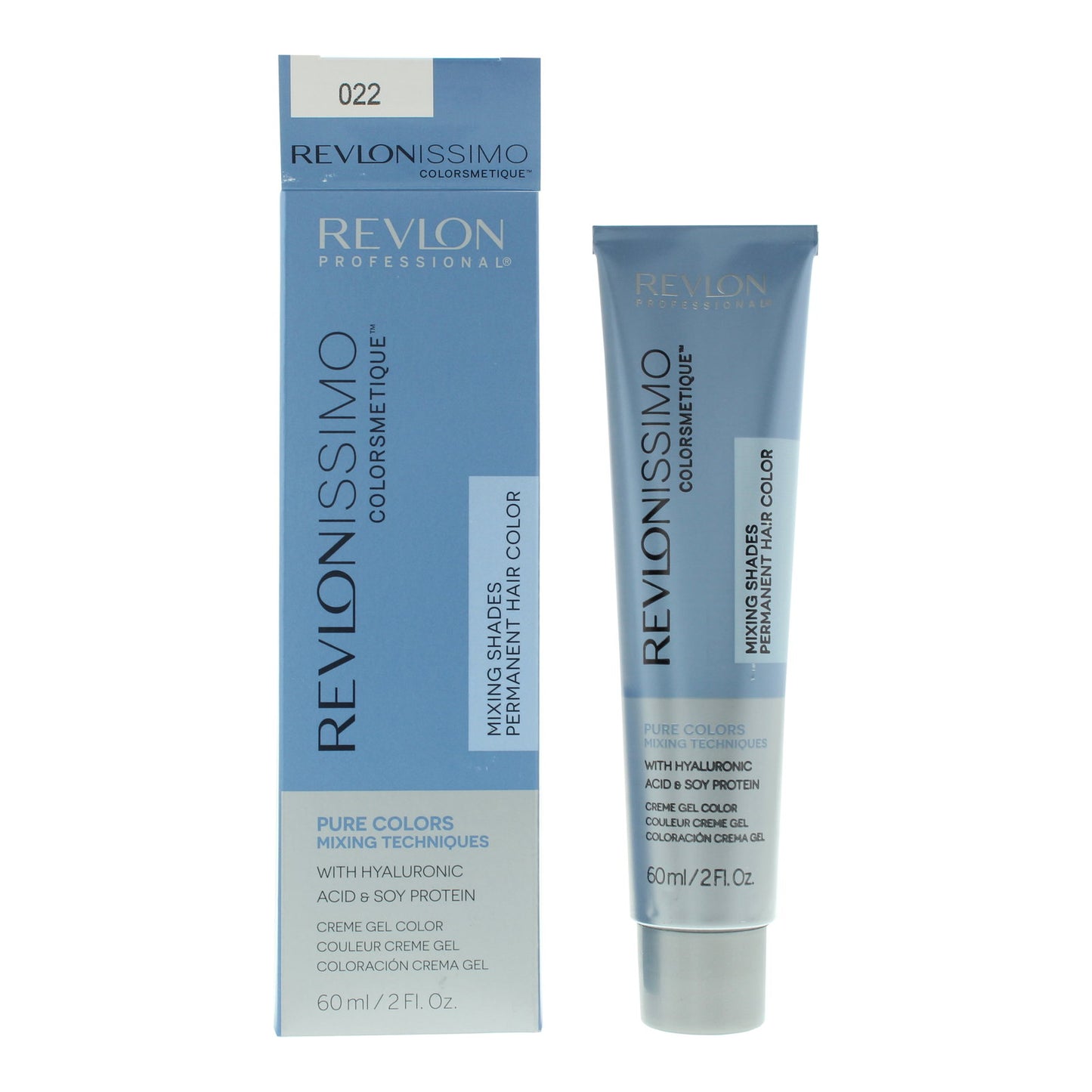 Revlon, Revlonissimo Colorsmetique, Hyaluronic Acid, Permanent Hair Dye, 022 Iridescent, 60 ml