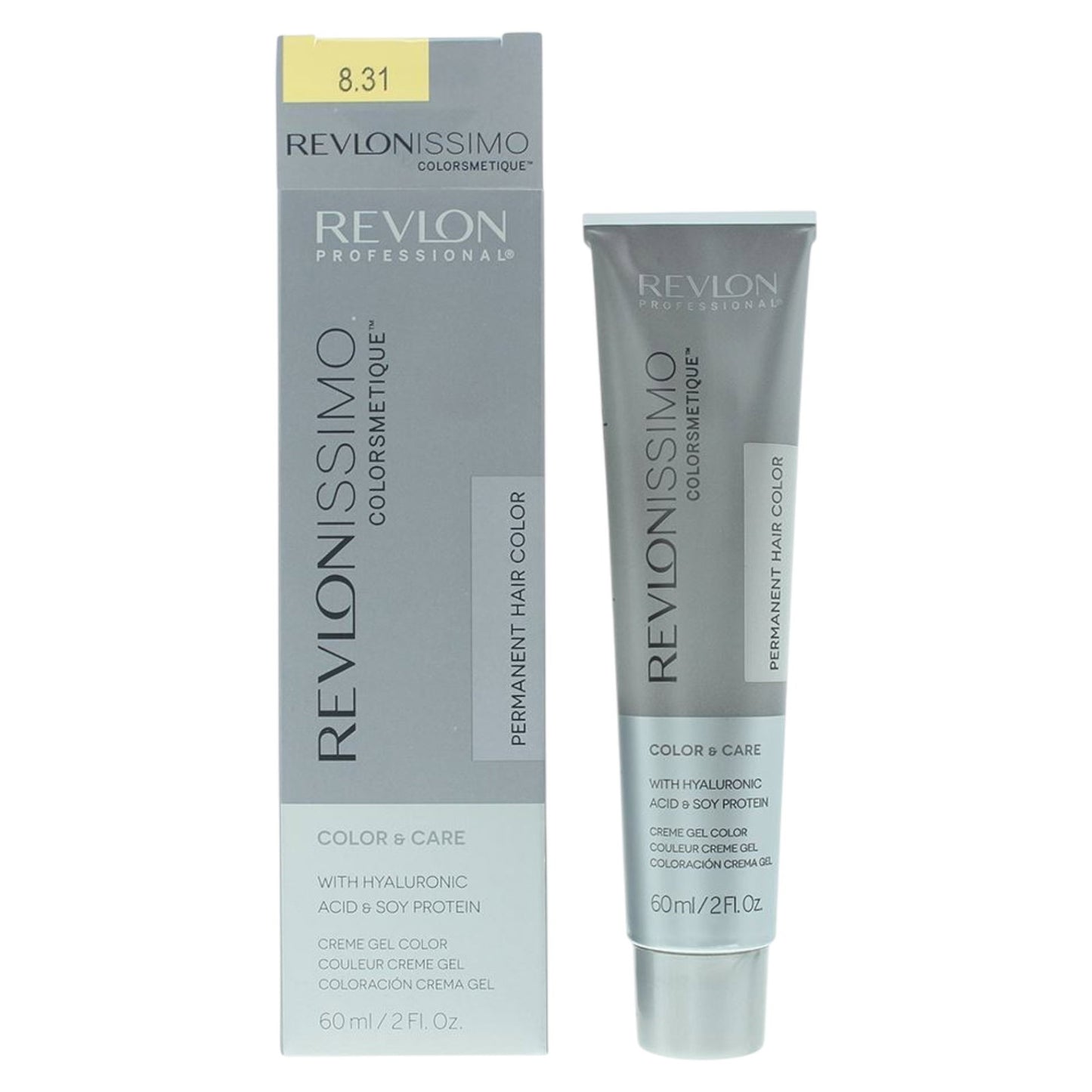 Revlon, Revlonissimo Colorsmetique, KER-HA Complex, Permanent Hair Dye, 8.31 Light Beige Blonde, 60 ml