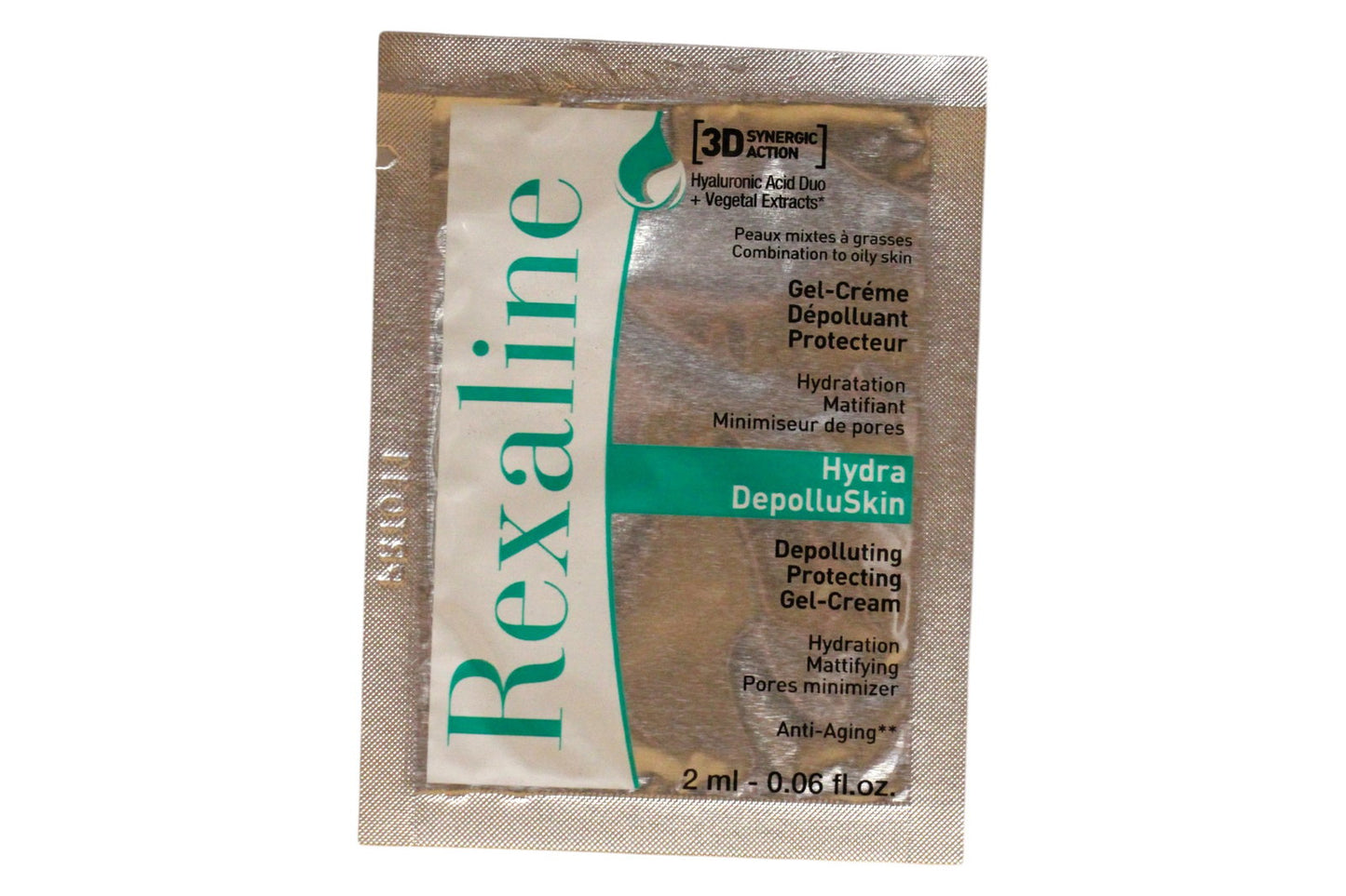 Rexaline, 3D Hydra-Depolluskin, Hyaluronic Acid, Anti-Pollution, Gel Cream, For Face, 2 ml *Sample - view 2
