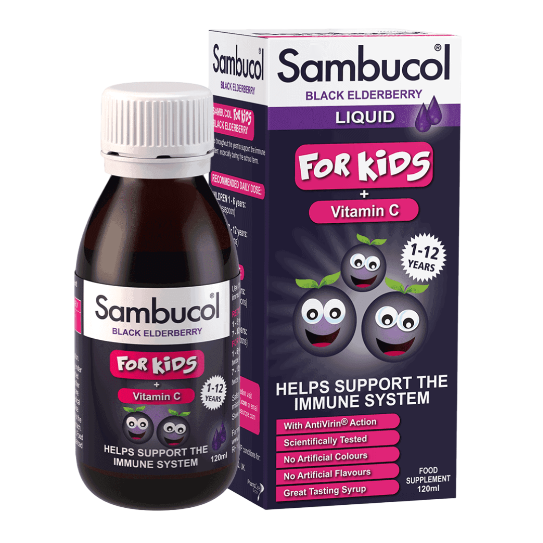 Sambucol, Kids, Black Elderberry & Vitamin C, Support The Immune System, Syrup, 120 ml