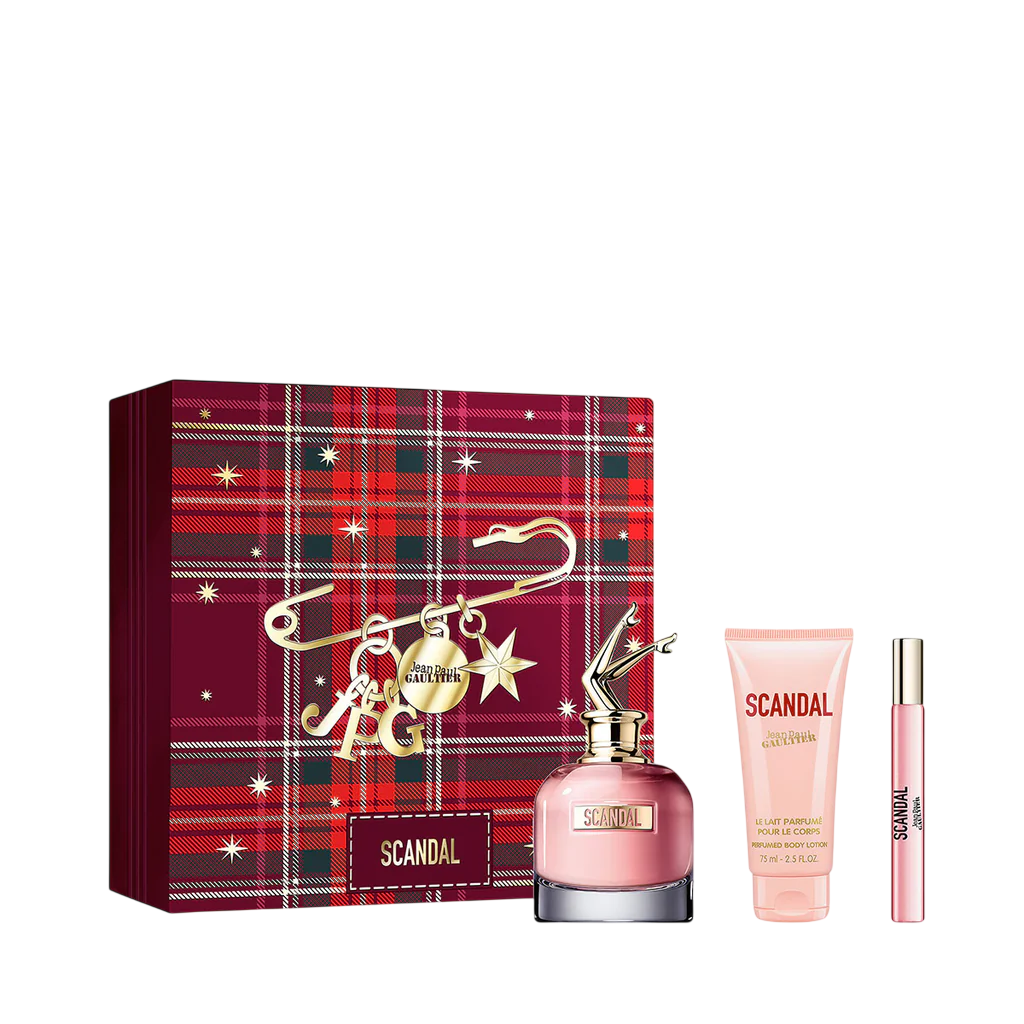 Set Jean Paul Gaultier: Scandal, Eau De Parfum, For Women, 80 ml + Scandal, Eau De Parfum, For Women, 10 ml + Scandal, Hydrating, Body Lotion, 100 ml