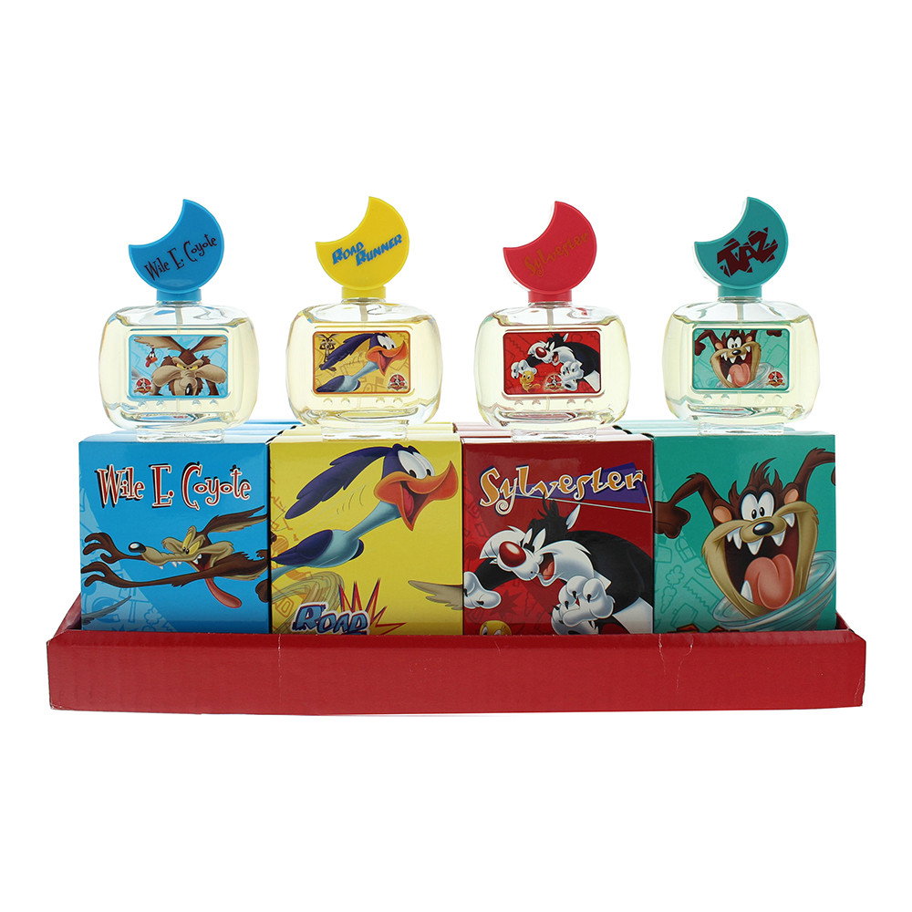 Set Looney Tunes: Wile E. Coyote, Eau De Toilette, For Boys, 5 pcs + Ty The Tazmanian Devil, Eau De Toilette, For Boys, 5 pcs + Sylvester, Eau De Toilette, For Boys, 5 pcs + Road Runner, Eau De Toilette, For Boys, 5 pcs