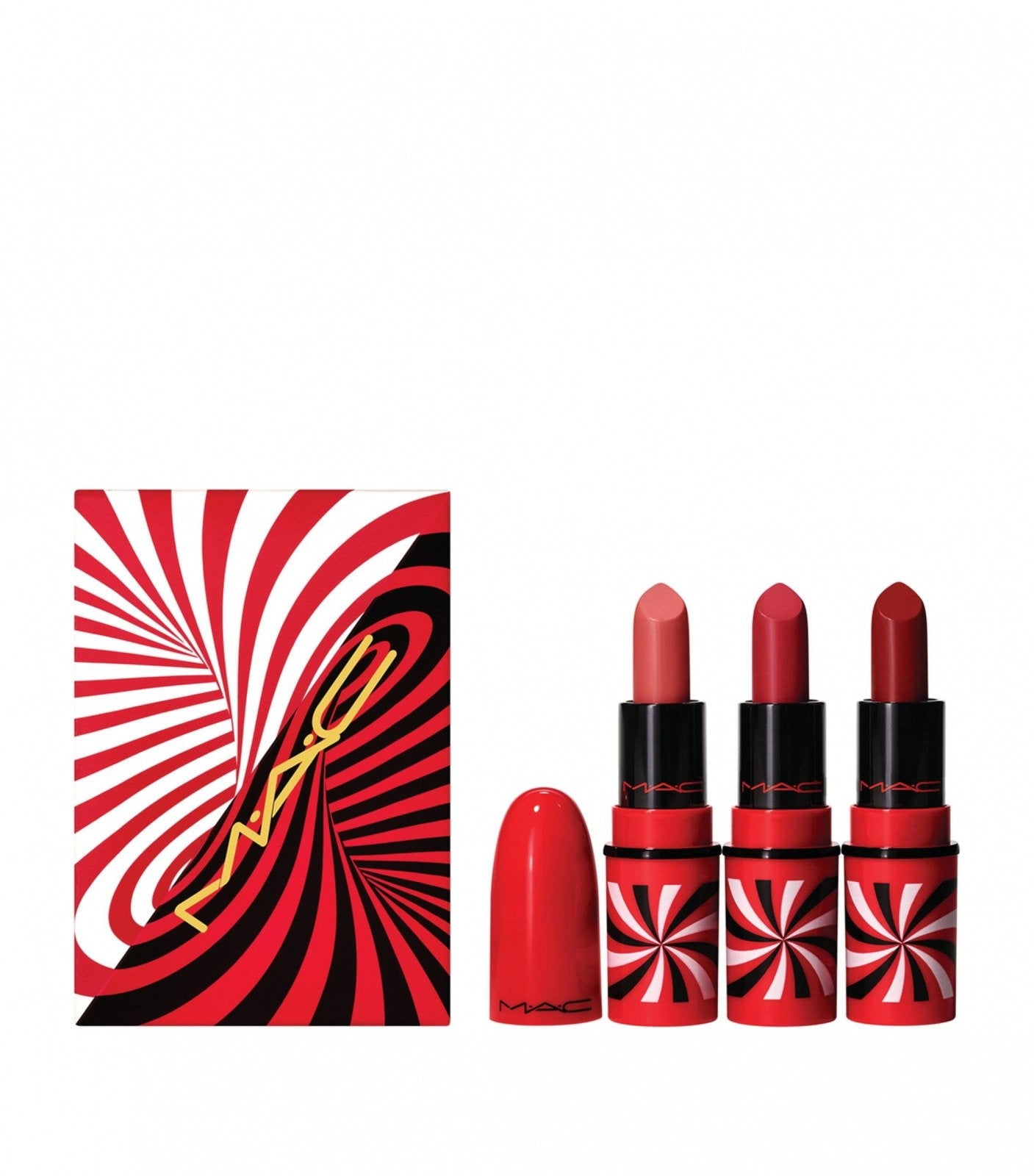 Tiny Tricks Set MAC: Mini, Cream Lipstick, Awespicious, 1.7 g + + Mini, Matte, Cream Lipstick, Sleight Of