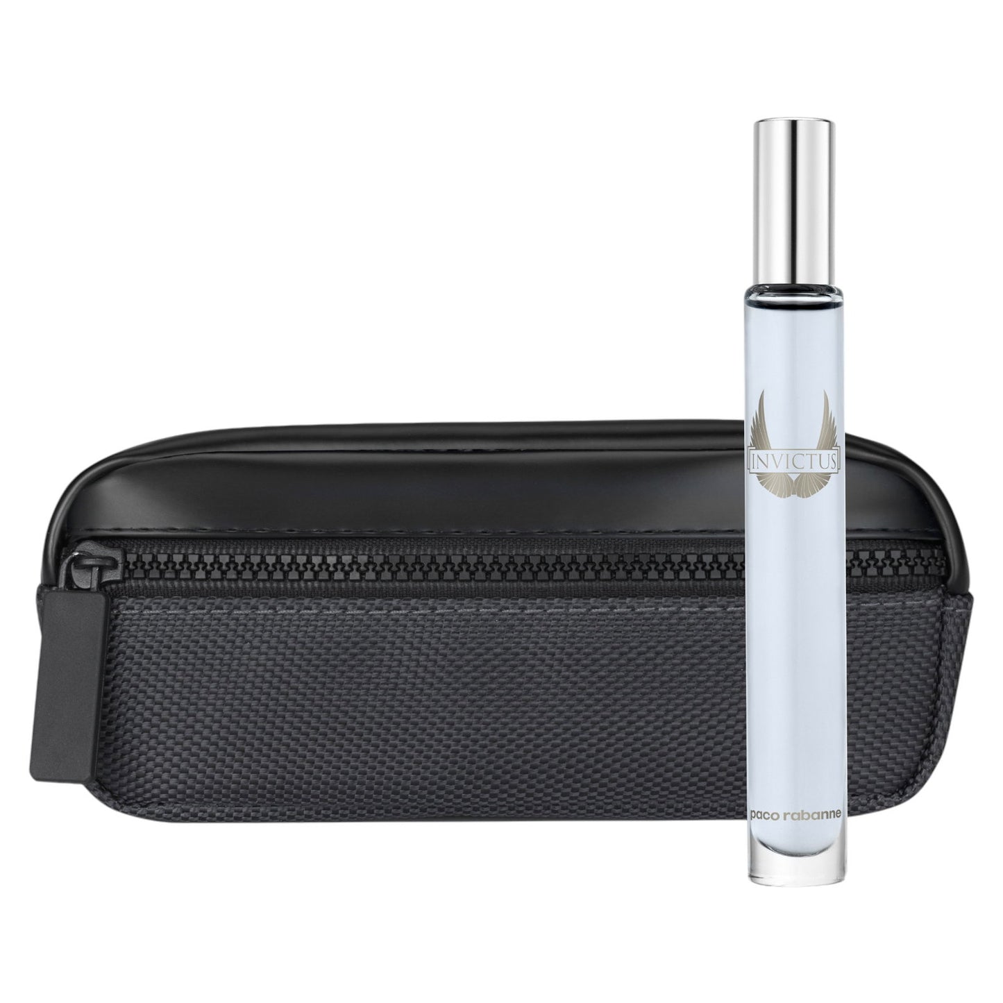 Set Paco Rabanne: Invictus, Eau De Toilette, For Men, 10 ml *Miniature + Invictus, Travel, Pouch, Black