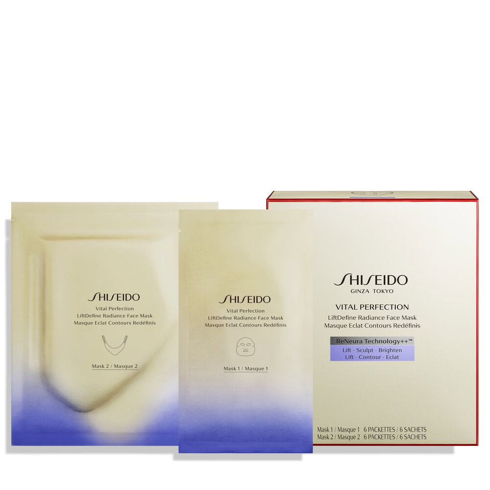 Shiseido, Vital Perfection, Anti-Aging & Radiance, Sheet Mask, For Face, 12 pcs, 1 ml