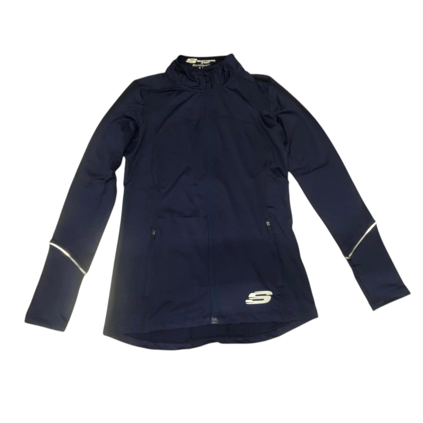 Skechers, Leia Mari, Sports Women Synthetic Jacket, Navy, Size 10