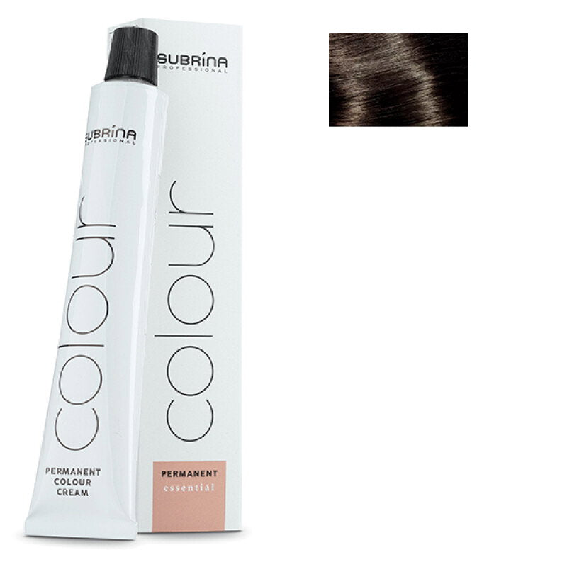 Subrina Professional, Essential Colour, Permanent Hair Dye, 4/00 Medium Natural Chestnut, 100 ml