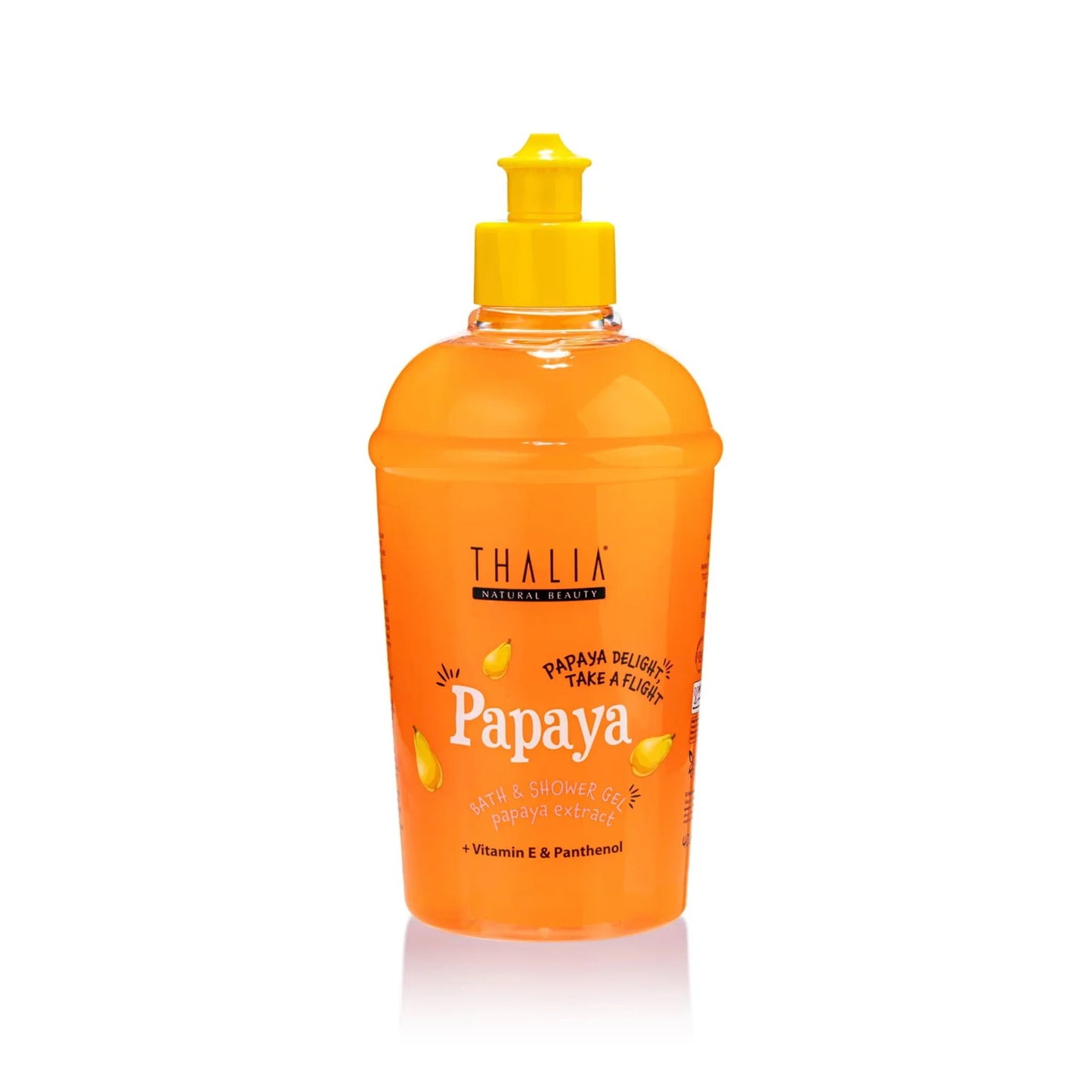 Thalia Natural Beauty, Papaya, Hydrating & Calming, Shower Gel, For All Skin Types, 400 ml