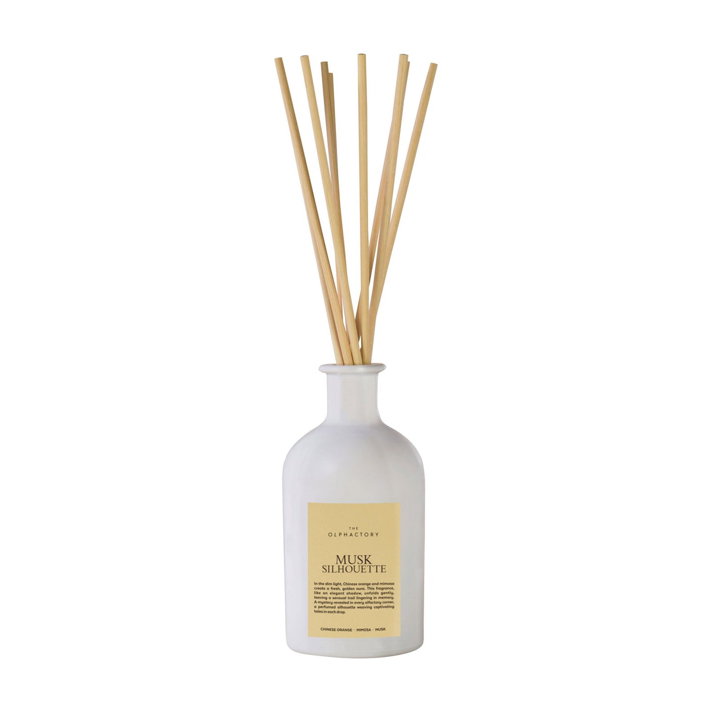 The Olphactory, Musk Silhouette, Fragrance Sticks, Musk, Aroma Reed Diffuser, 250 ml