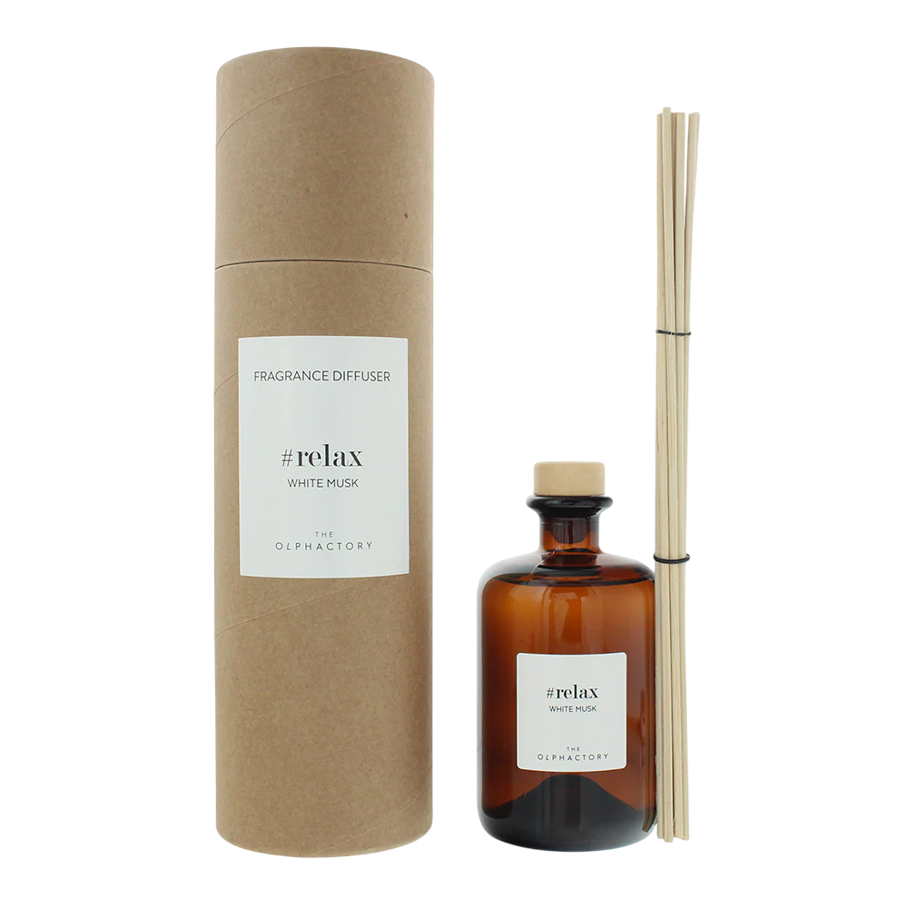 The Olphactory, Relax White Musk, Fragrance Sticks, Aroma Reed Diffuser, 500 ml