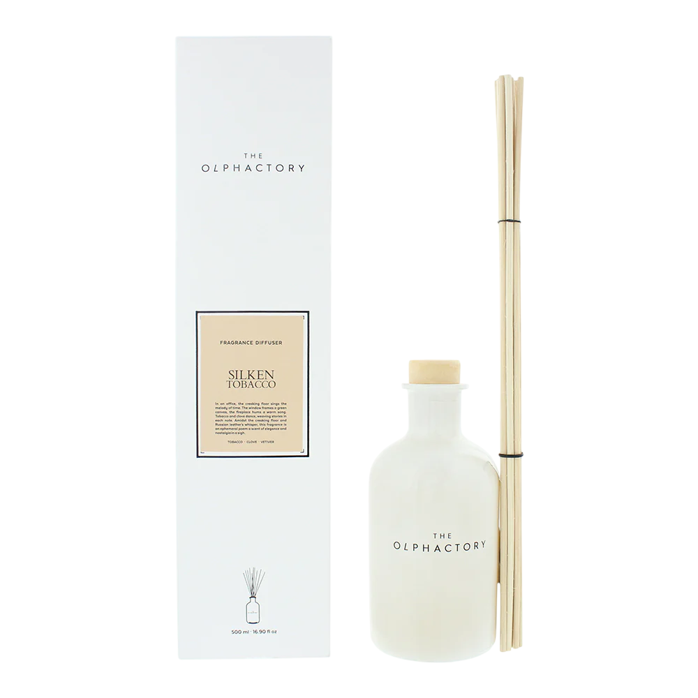 The Olphactory, Silken Tobacco, Fragrance Sticks, Aroma Reed Diffuser, 500 ml