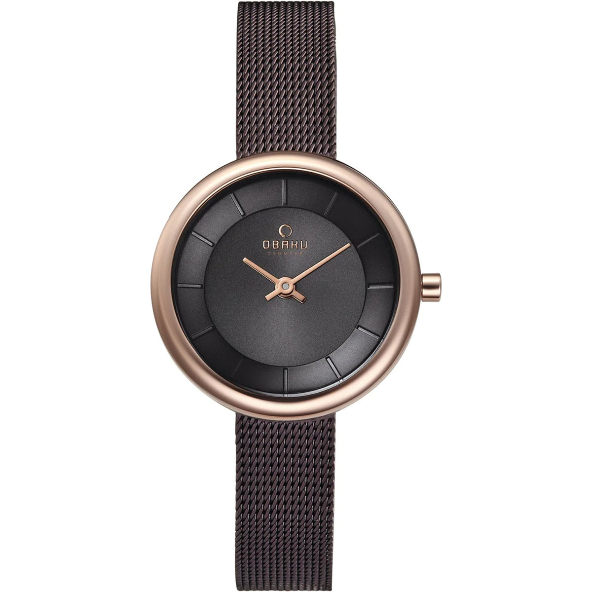 Obaku Women's Classic Watch 27mm Black Dial Bracelet (Ref. V146LXVNMN)