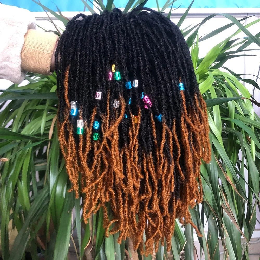 10" Short Dreadlock Wig | Afro Curly Twist | Faux Locs Braids | Heat Resistant | Black Women