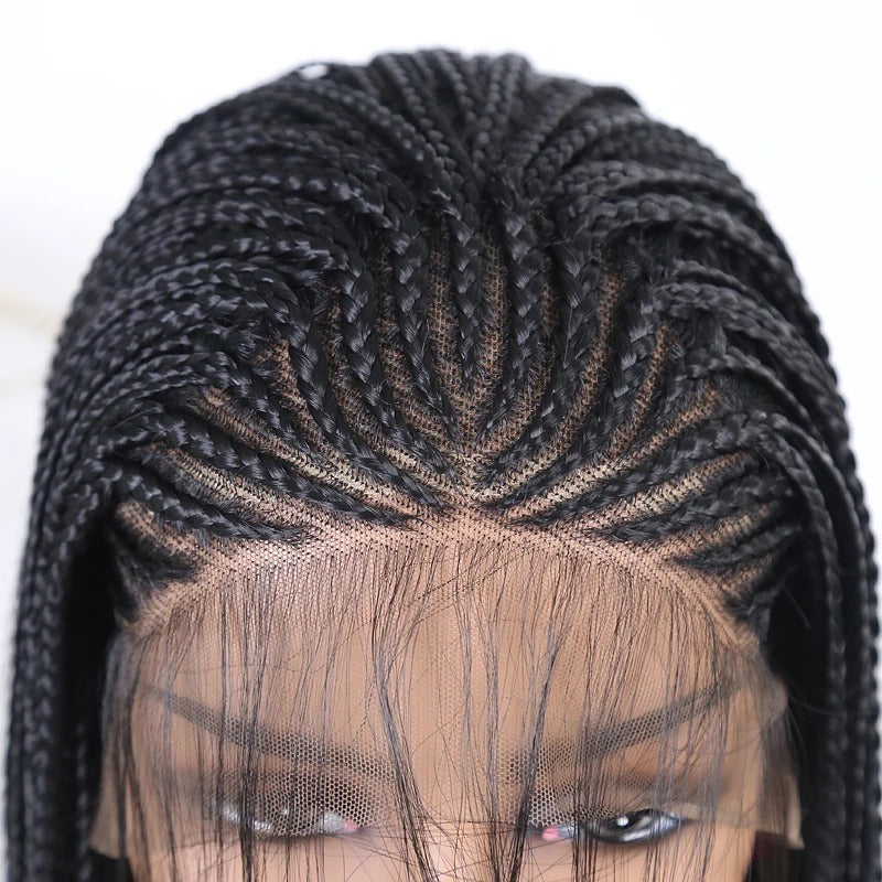 13X4 Lace Wigs for Women | Braided Box Braids Wigs | Synthetic Lace Front Wig | Braiding Wigs Natural Hairline Cosplay