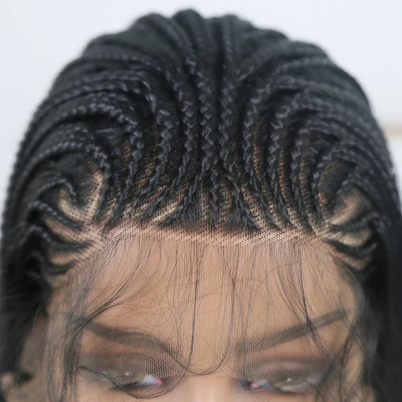 13X4 Lace Wigs for Women | Braided Box Braids Wigs | Synthetic Lace Front Wig | Braiding Wigs Natural Hairline Cosplay