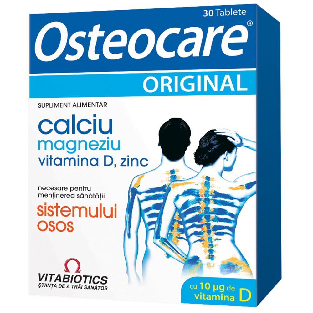 Vitabiotics, Osteocare Original, Vitamin D, Magneziu, Zinc & Calciu, Maintaining A Healthy Skeletal System, Vitamins, 30 capsules