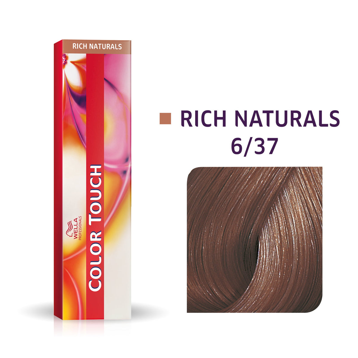 Wella Professionals, Color Touch, Ammonia-Free, Semi-Permanent Hair Dye, 6/37 Dark Blonde Golden Chestnut, 60 ml
