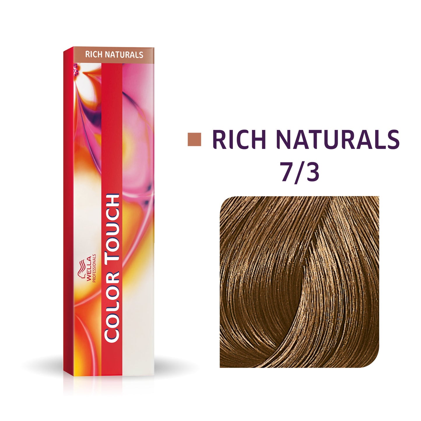 Wella Professionals, Color Touch, Ammonia-Free, Semi-Permanent Hair Dye, 7/3 Medium Blonde Chestnut Pearl, 60