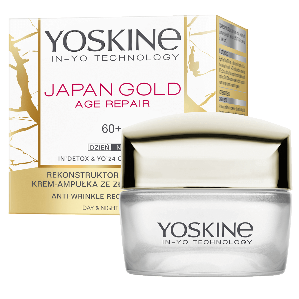 Yoskine, Japan Gold 60+, Repairing, Day & Night, Cream, Face, 50 ml