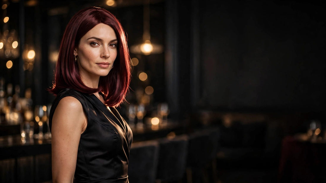 Burgundy Wig Outfits for Elegant Evening Events