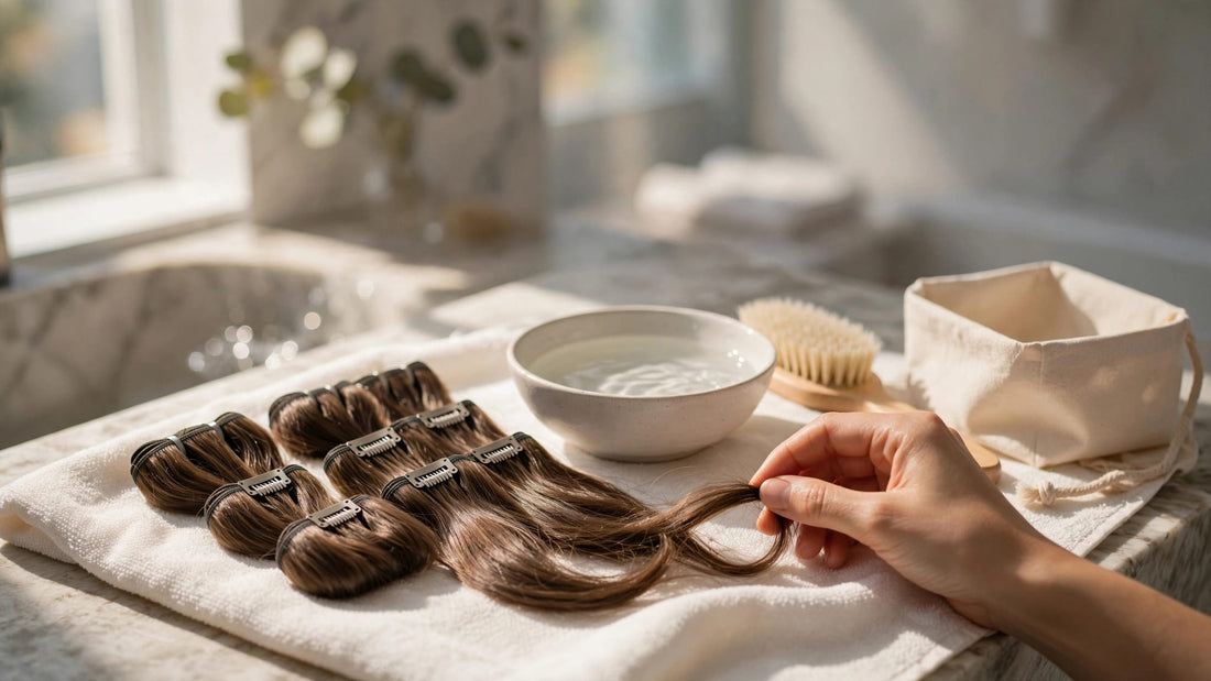 How to Wash and Store Clip-In Hair Extensions