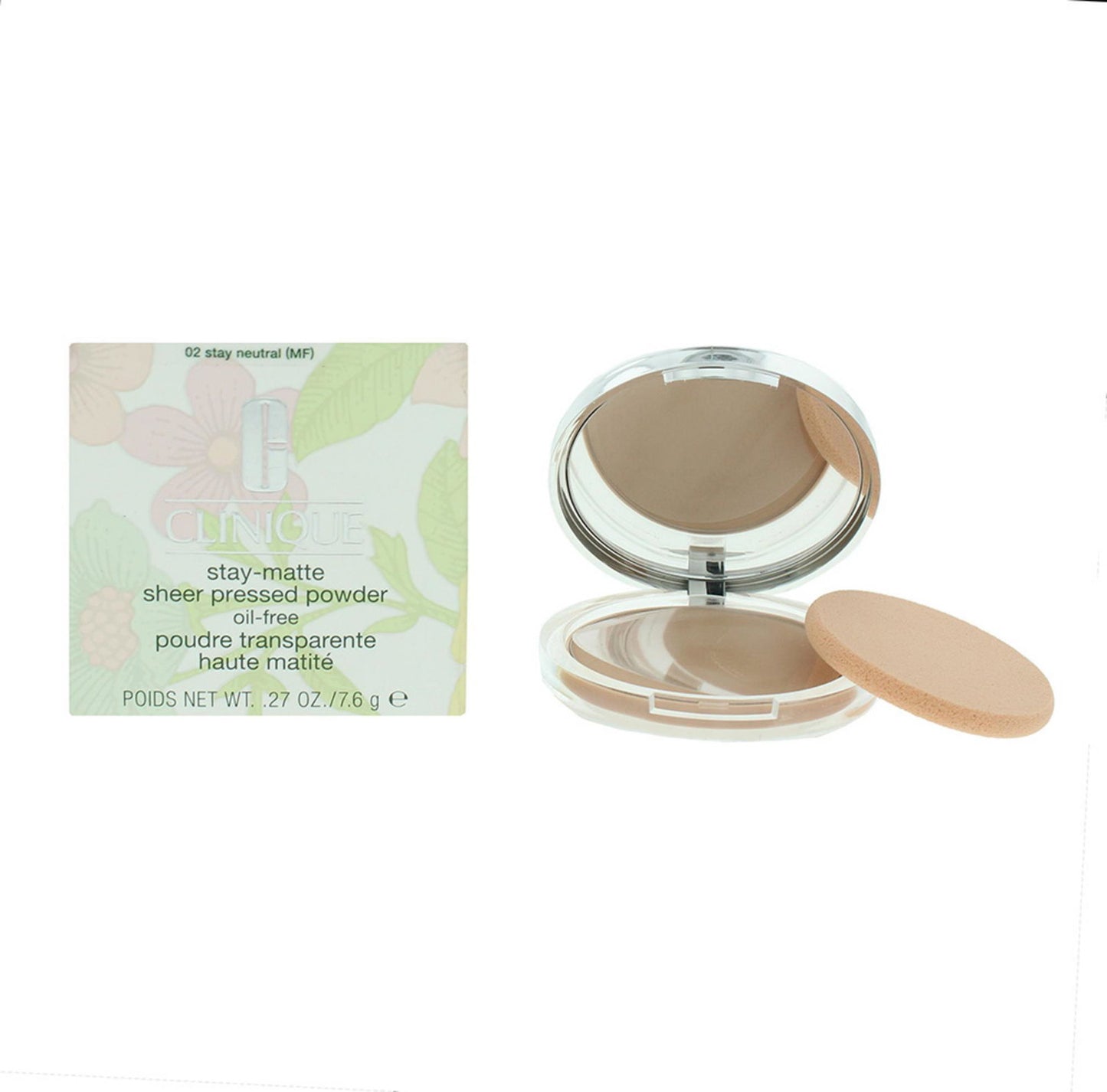 Clinique, Stay-Matte, Matte, Compact Powder, 02, Stay Neutral, 7.6 g