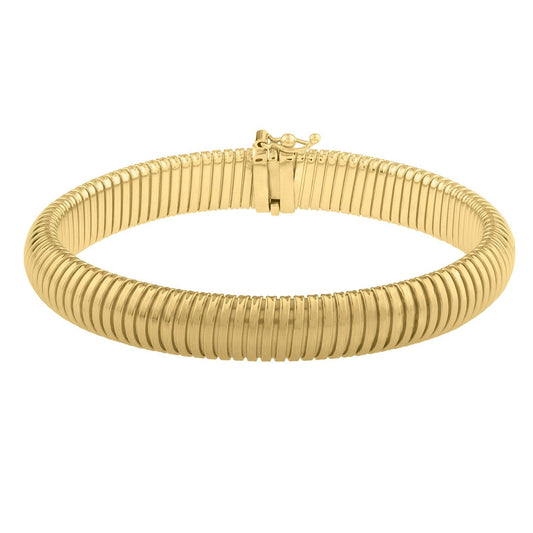 Pulsera Tubogas de Oro Amarillo de 14k (9.00 mm)