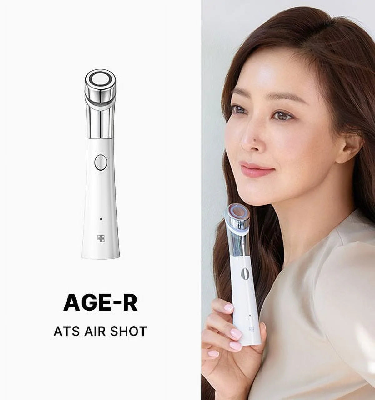 Age-R ATS Air Shot - Microneedling Pore Tightening Skin Care Device for Enhanced Absorption, Pore Refinement, and Smoother Skin Texture