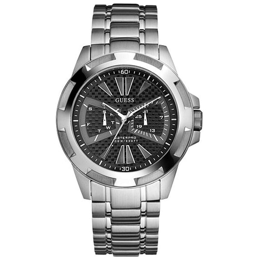 Esfera negra multifunción Guess para hombre