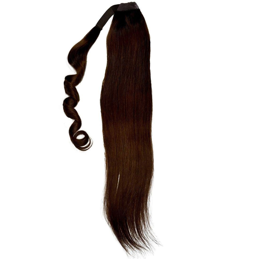 Dark Brown 100% Human Hair Ponytail Extension Luxegan