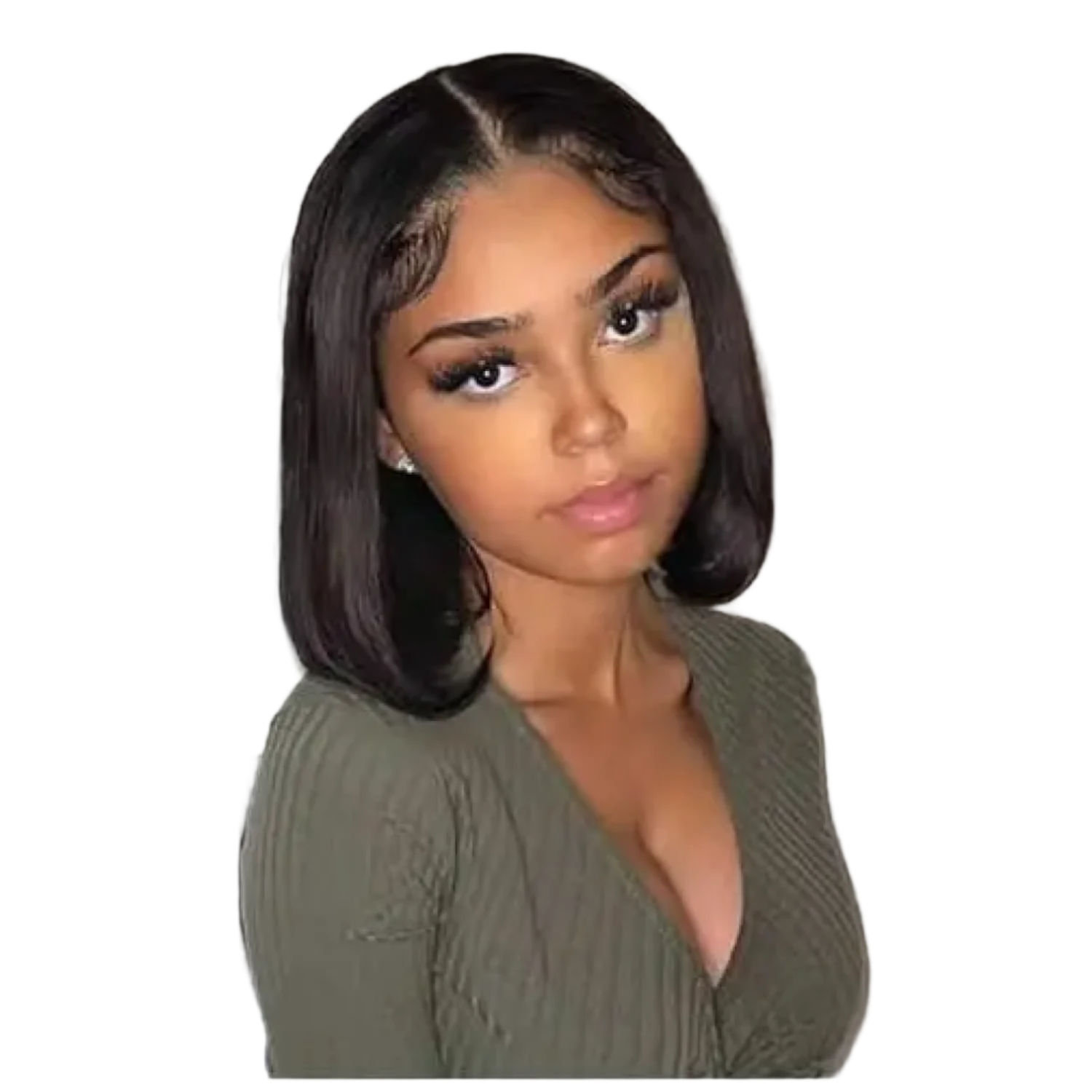 Wear And Go Bob Straight Pre Cut Lace Front Wigs | Black