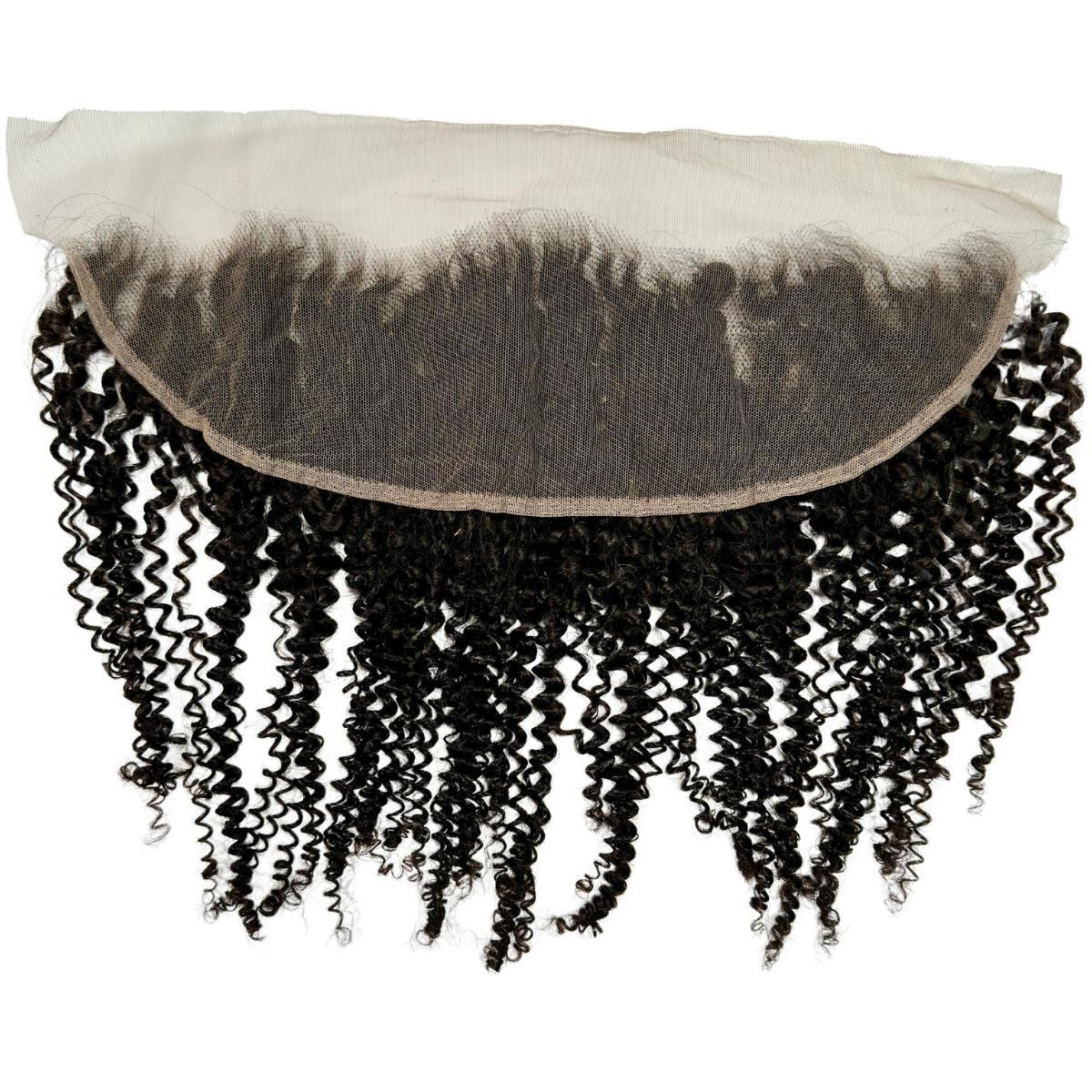 Jerry Curl 13x4 Transparent Lace Human Hair Frontal Luxegan
