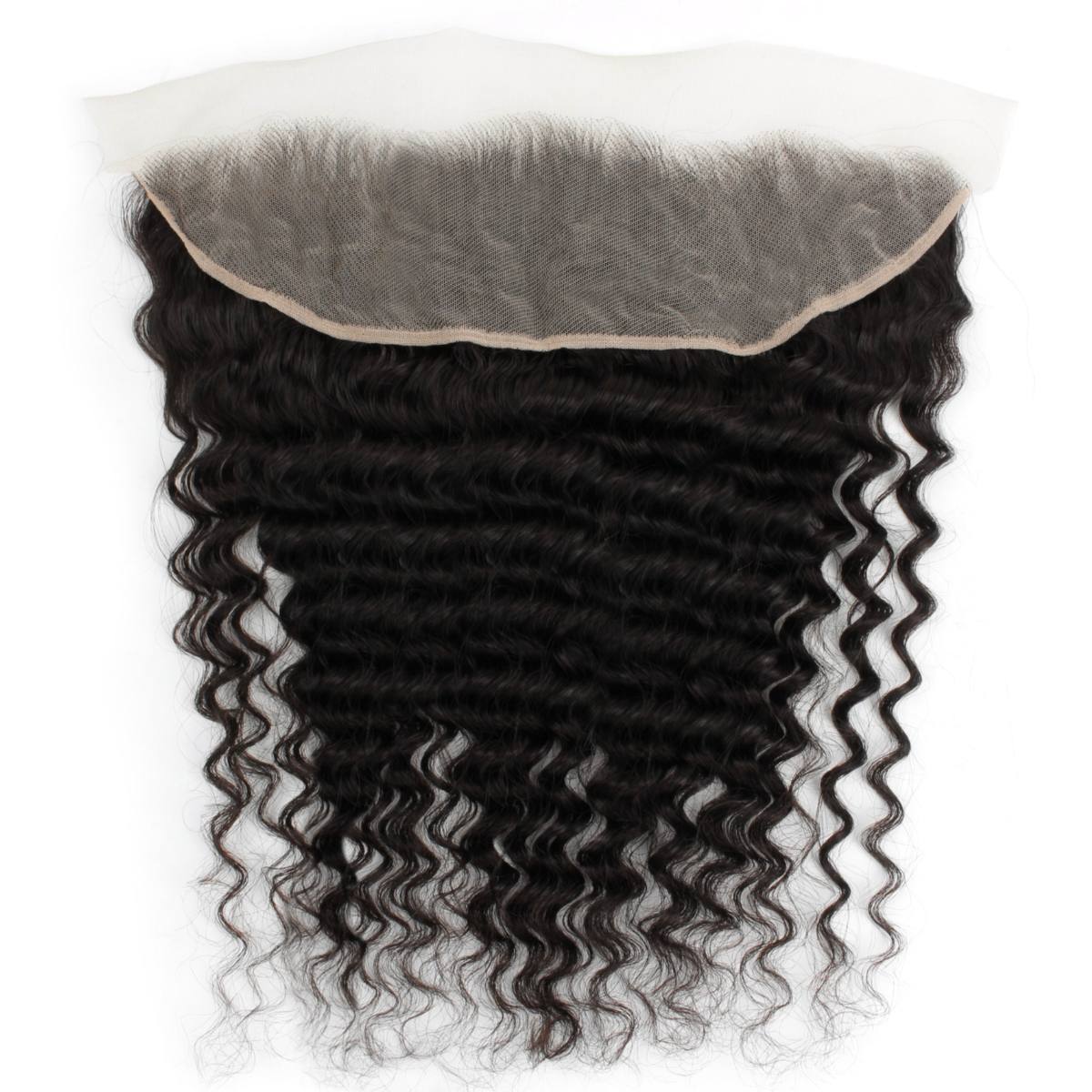 Deep Wave 13x4 Transparent Lace Human Hair Frontal Luxegan