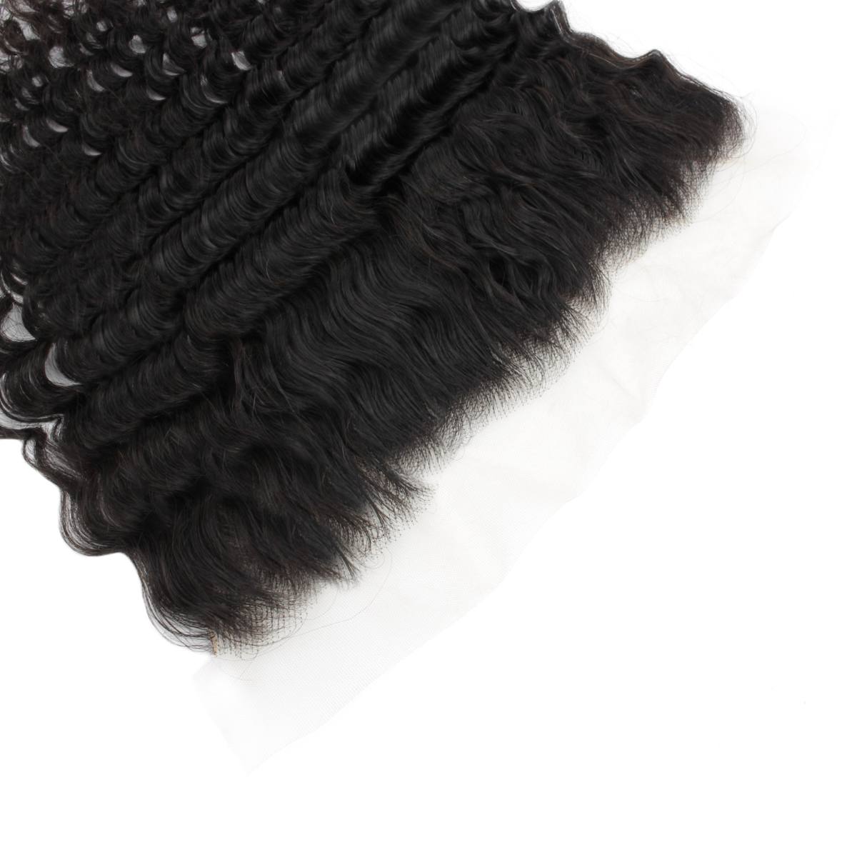 Deep Wave 13x4 Transparent Lace Human Hair Frontal Luxegan