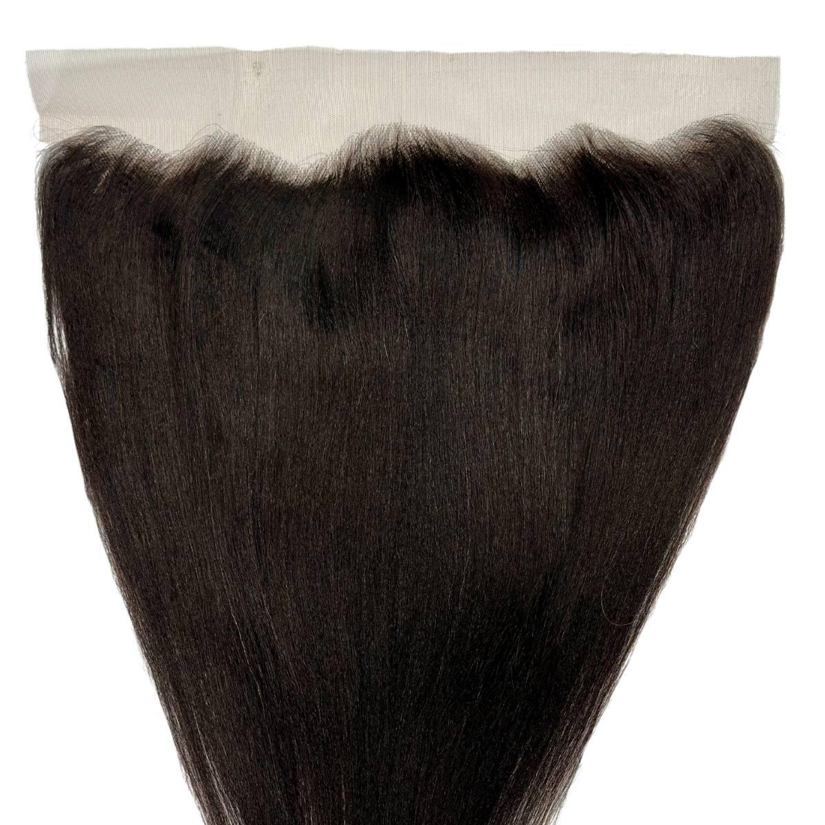 Yaki Straight 13x4 Transparent Lace Human Hair Frontal Luxegan