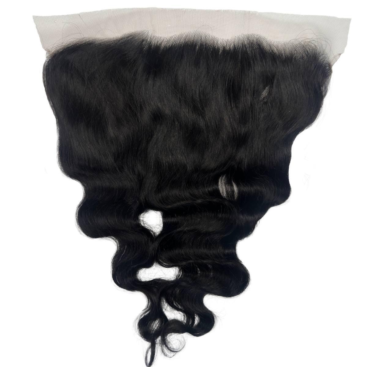 Jet Black Body Wave 13x6 HD Lace Human Hair Frontal Luxegan