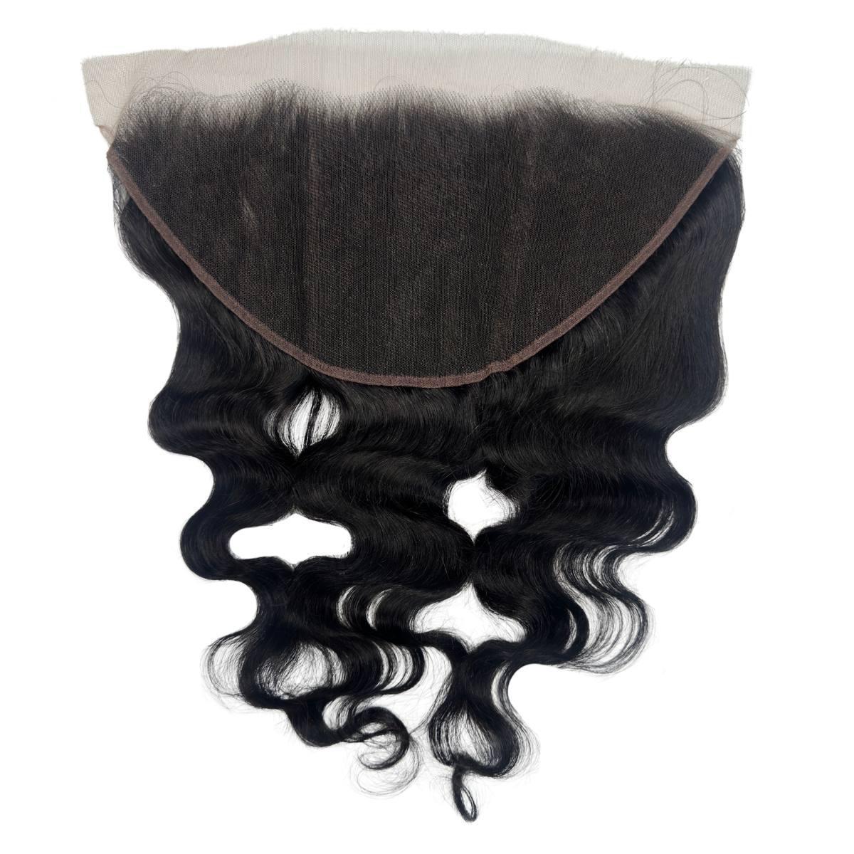 Jet Black Body Wave 13x6 HD Lace Human Hair Frontal Luxegan